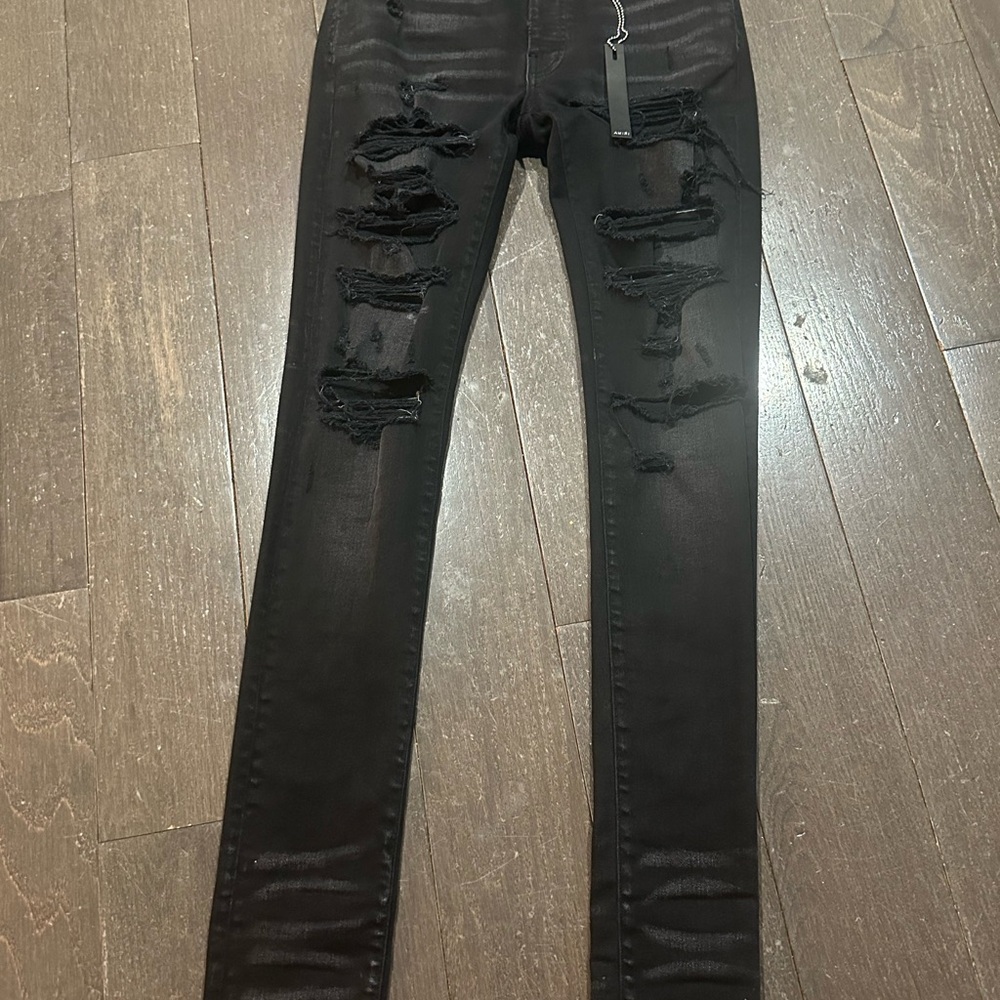 Men's Black Distressed Jeans